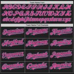 Personalized Black Light Blue Pink Pinstripe Fashion Baseball Jersey for Men and Women Personalized Black Light Blue-Pink