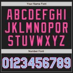 Personalized Black Light Blue Pink Baseball Jersey Raglan Sleeves for Men and Women Personalized Black Light Blue-Pink Raglan