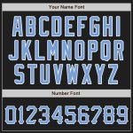Personalized Baseball Jersey Black Light Blue Pink Split Fashion Design Personalized Black Light Blue-Pink Split Fashion