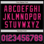 Personalized Baseball Jersey with Custom Name & Number in Black Light Blue Pinstripe & Hot Pink-Light Blue Personalized Black