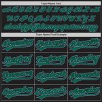Custom Name and Number Personalized Black and Light Blue Pinstripe Baseball Jersey - Authentic Team Apparel Personalized