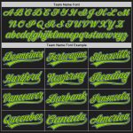 Custom Name and Number Personalized Black Light Blue Neon Green Pinstripe Baseball Jersey Personalized Black Light Blue Pinstripe