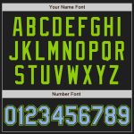 Custom Name and Number Personalized Black Light Blue Neon Green Pinstripe Baseball Jersey Personalized Black Light Blue Pinstripe