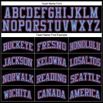 Custom Authentic Basketball Jersey with Personalized Name & Number - Black Light Blue Pinstripe Personalized Black Light