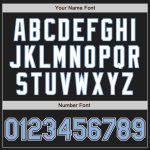 Personalized Authentic Baseball Jersey - Black Light Blue Pinstripe Design, Customizable, Men's Sportswear Personalized Black