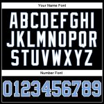Customizable Black and Light Blue Pinstripe Basketball Jersey with Name and Number - Authentic Team Gear Personalized Black