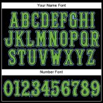 Custom Name & Number Personalized Black Light Blue Pinstripe Authentic Baseball Jersey - Neon Green Team Gear Personalized