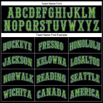 Custom Name & Number Personalized Black Light Blue Pinstripe Authentic Baseball Jersey - Neon Green Team Gear Personalized