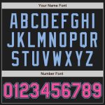 Custom Name Number Authentic Baseball Jersey - Personalized Black Light Blue Pinstripe Personalized Black Light Blue Pinstripe