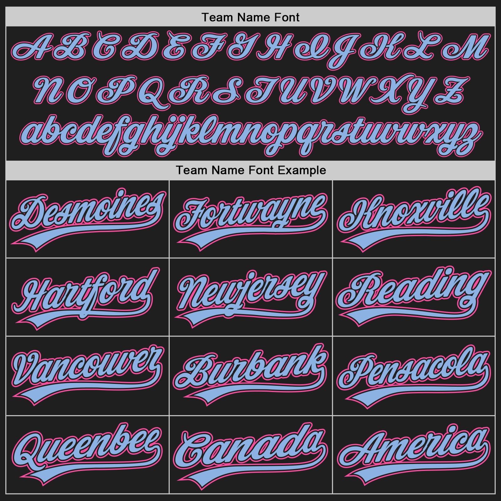Personalized Black Light Blue Pinstripe Pink Baseball Jersey Personalized Pink Baseball Jersey with Black and Light Blue Pinstripes Personalized Black Light Blue Pinstripe Pink Baseball - Image 4