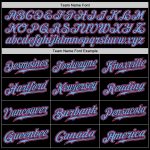 Custom Name Number Authentic Baseball Jersey Black Light Blue Pinstripe Personalized Team Gear Personalized Black Light Blue
