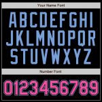 Custom Name Number Authentic Baseball Jersey Black Light Blue Pinstripe Personalized Team Gear Personalized Black Light Blue