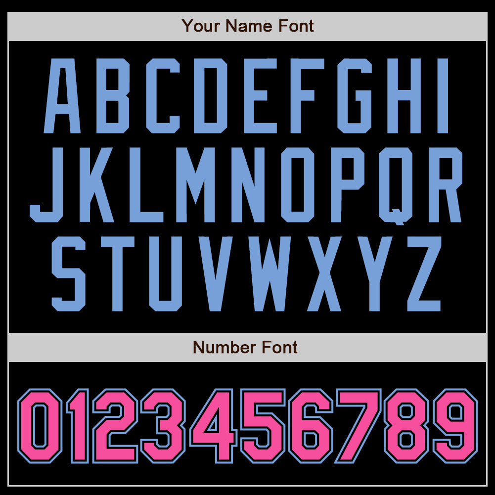 Personalized Black Light Blue Pinstripe Pink-Light Blue Baseball Jersey Personalized Black Light Blue Pinstripe Baseball Jersey - Custom Pink Light Blue Design Personalized Black Light Blue Pinstripe - Image 4