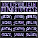 Personalized Basketball Jersey - Black Light Blue Pinstripe with Purple and Light Blue Design Personalized Black Light Blue