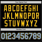 Personalized Black and Light Blue Pinstripe Sleeveless Baseball Jersey for Men Personalized Black Light Blue Pinstripe Yellow