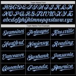 Personalized 3D Geometric Shapes Baseball Jersey - Black Light Blue Purple Design Personalized Black Light Blue-Purple 3D