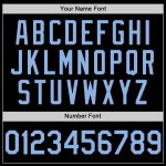 Custom Name and Number Authentic Baseball Jersey Geometric Shapes Black Light Blue-Purple 3D Pattern Design Personalized