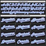 Personalized Black and Light Blue Purple Two Tone Jersey for Baseball Personalized Black Light Blue-Purple Two Tone Baseball