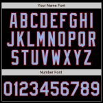Custom Name and Number Authentic Baseball Jersey in Black and Light Blue-Red - 3 Color Arm Shapes Personalized Black Light