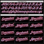 Custom Name and Number Authentic Baseball Jersey in Black and Light Blue-Red - 3 Color Arm Shapes Personalized Black Light
