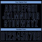 Personalized Royal Blue Black Light Sublimation Soccer Jersey Uniform Personalized Black Light Blue-Royal Sublimation Soccer