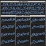 Personalized Black Light Blue Throwback Basketball Jersey for Men Personalized Black Light Blue Throwback Basketball Jersey