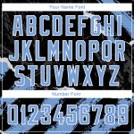 Custom Basketball Jersey with 3D Torn Paper Design - Personalized Black Light Blue & White - Custom Name & Number Personalized
