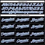 Custom Name & Number Personalized Baseball Jersey Black Light Blue-White Authentic Sleeveless Team Gear Personalized Black