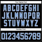 Custom Name & Number Personalized Baseball Jersey Black Light Blue-White Authentic Sleeveless Team Gear Personalized Black