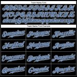 Personalized Light Blue and White Baseball Jersey for Men and Women Personalized Black Light Blue-White Baseball Jersey 2