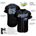 Personalized Light Blue and White Baseball Jersey for Men and Women Personalized Black Light Blue-White Baseball Jersey 2