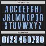 Personalized Black and Light Blue Baseball Jersey Custom 3 for Men and Women Personalized Black Light Blue-White Baseball