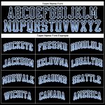 Personalized Black Light Blue White Drift Fashion Baseball Jersey for Men Personalized Black Light Blue-White Drift Fashion