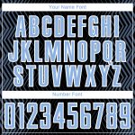 Personalized Sublimation Soccer Jersey - Black Light Blue White Geometric Lines Design Personalized Black Light Blue-White