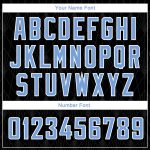 Personalized Black Light Blue White Geometric Stripes Basketball Jersey Custom Name Number Authentic City Edition Personalized