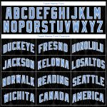 Personalized Black Light Blue White Geometric Stripes Basketball Jersey Custom Name Number Authentic City Edition Personalized