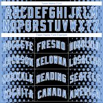 Custom Name and Number Personalized Black Light Blue-White Halftone Basketball Jersey - Authentic City Edition Mens Jersey
