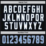 Custom Name Number Hockey Jersey - Personalized Black Light Blue White Team Jersey Personalized Black Light Blue-White Hockey