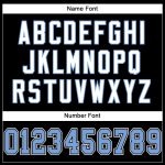 Custom Black Light Blue White Mesh Football Jersey with Personalized Name and Number - Authentic Team Gear Personalized Black