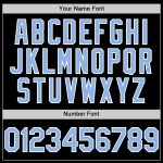 Customizable Black Light Blue-White Mesh Baseball Jersey with Team Name and Number, Authentic Throwback Design Personalized