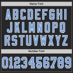 Custom Personalized Black Light Blue-White Mesh Football Jersey with Team Name and Number - Authentic Throwback Style Personalized