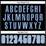 Custom Name and Number Personalized Black Light Blue-White Golf Polo Shirt - Performance Vapor Team Apparel Personalized
