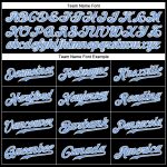 Custom Team Name and Number Sports Pants in Black Light Blue-White, Personalized Athletic Wear Personalized Black Light Blue-White