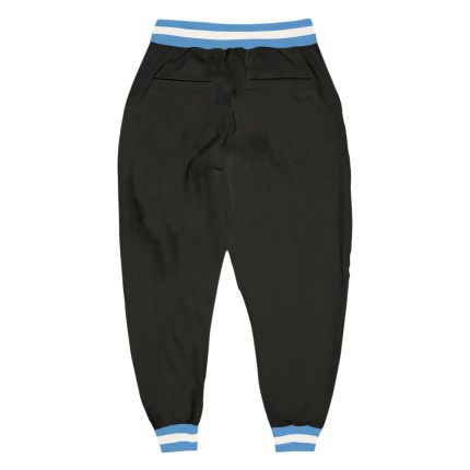 Custom Black Light Blue and White Sports Pants for Men and Women Personalized Black Light Blue-White Sports Pants