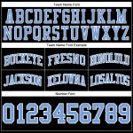 Personalized Black Light Blue White Basketball Shorts for Men - Throwback Style 2 Personalized Black Light Blue-White Throwback