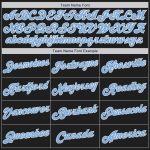 Personalized Black Light Blue Yellow Baseball Jersey with Custom Name & Number - Authentic Split Fashion Team Gear Personalized