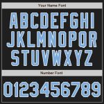 Personalized Black Light Blue Yellow Baseball Jersey with Custom Name & Number - Authentic Split Fashion Team Gear Personalized