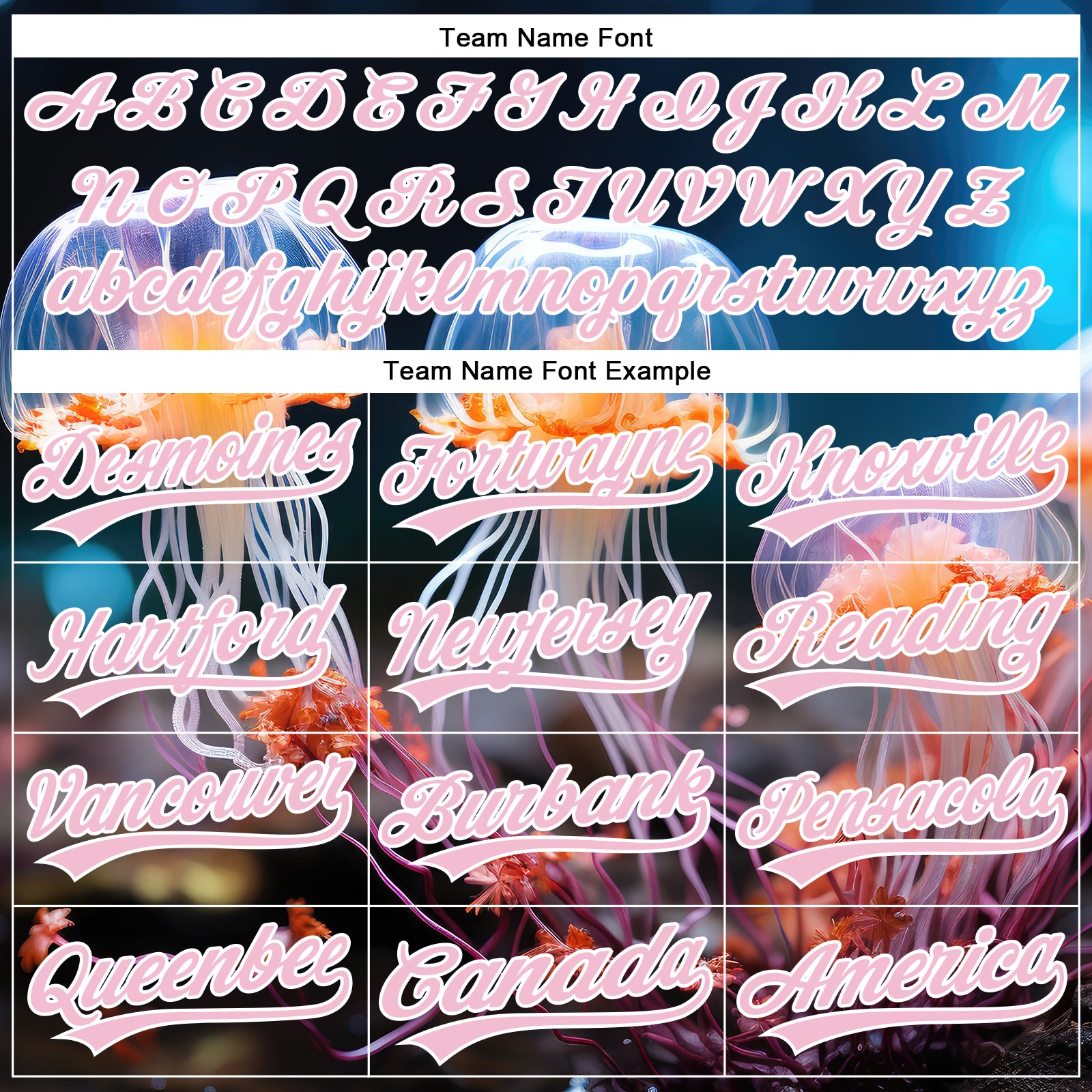 Personalized 3D Jellyfish Underwater Design Baseball Jersey - Black Light Pink and White Personalized Black Light Pink-White - Image 4