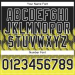 Customizable 3D Lines Black Yellow White Baseball Jersey for Men and Women Personalized Black Light Yellow-White 3D Lines