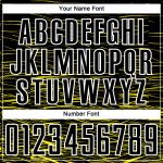 Custom Name Number Soccer Jersey Personalized Black Light Yellow White Lines Personalized Black Light Yellow-White Line Sublimation